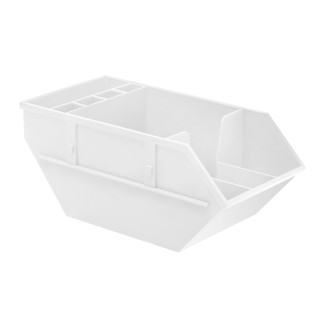 Zettelbox mit Köcher "Container", weiß