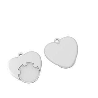 Chiphalter mit 1€-Chip "Herz", weiß, weiß