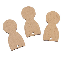 Einkaufswagenlöser Holz, beige