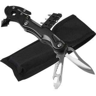 Multitool aus Metall KEVIN, schwarz