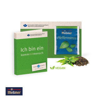 Werbe-Klappkarte, Meßmer Premium-Tee
