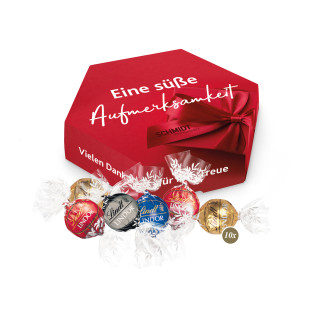 Präsentbox "Maxi" mit 10 Lindt Lindor Pralinés Weihnachten