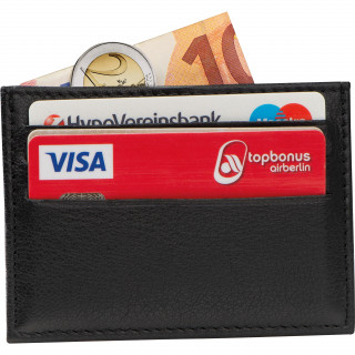 RFID Kreditkartenetui aus Leder, schwarz