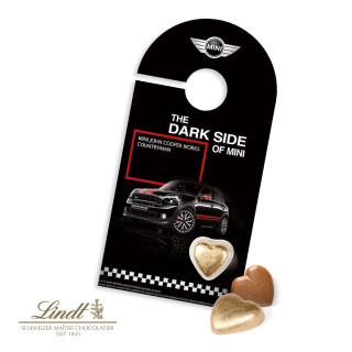 Schokokarte "Türanhänger", Lindt Herz