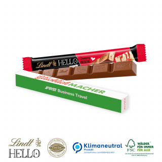 Schokoladen-Stick Lindt „HELLO“, Klimaneutral