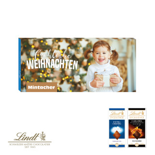 Lindt "Excellence" Schokoladentafel im Werbeschuber - Weihnachten