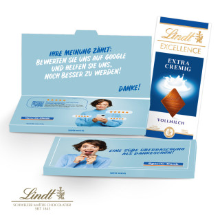 Grußkarte, Lindt Excellence Schokoladentafel