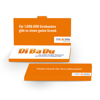 Grußkarte mit Schokoladentafel von Lindt Weihnachten