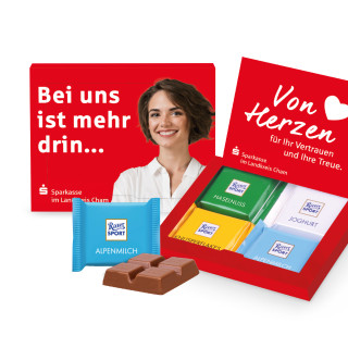 Grußkarte, Ritter SPORT Schokolade