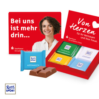 Grußkarte, Ritter SPORT Schokolade