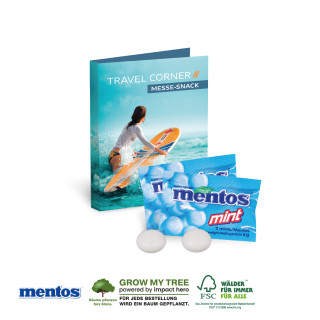 Werbeklappkarte mit Mentos Mint