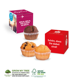 Werbewürfel mit Muffin Mini