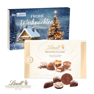 Lindt Pralinés Classic im Werbeschuber - Weihnachten