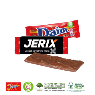Werbebanderole mit Daim Riegel