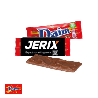Daim Riegel im Werbeschuber