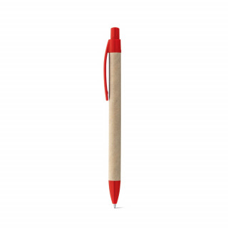 REMI. Kraftpapier-Kugelschreiber mit Clip, rot