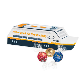3D Präsent "Schiff", Lindt Lindor Pralinés