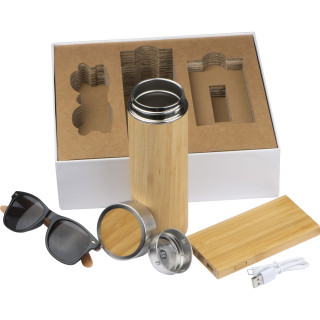 Geschenkset Bambus, weiss
