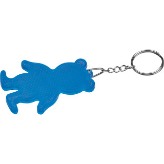 Reflektierender Schlüsselanhänger Bär, blau