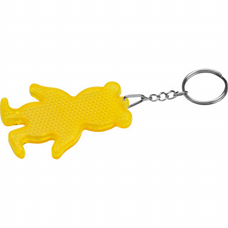 Reflektierender Schlüsselanhänger Bär, gelb