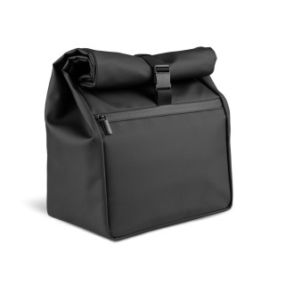 AZORES COOLER. PU-Thermotasche mit Rollverschluss und PEVA-Isolierung (7L), schwarz
