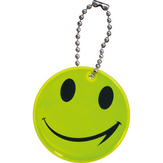 Anhänger Gesicht aus PVC mit Kugelkette, gelb