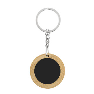 Metmaxx® Schlüsselanhänger "BambooConnect", natur, schwarz