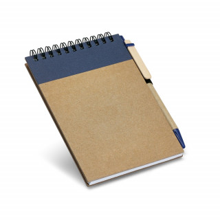 RINGORD. Pocket Spiral-Notizbuch mit Recycling-Papier, blau