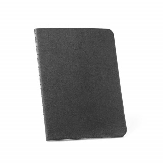 RAYSSE. B7-Notizbuch mit unlinierten Blättern aus Recycling-Papier, schwarz