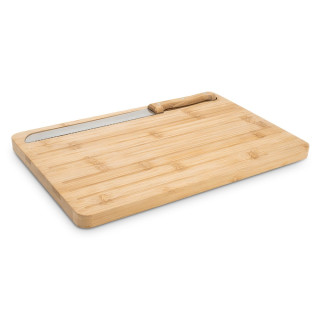 CATCHER. Brotschneidebrett aus Bambus, inklusive Messer, natur