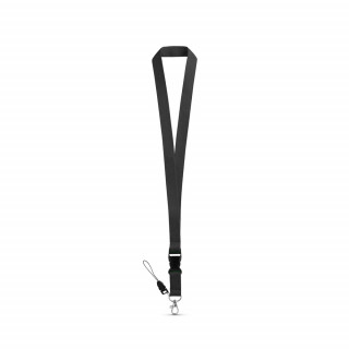 ANQUETIL. Lanyard mit 20mm Breite, schwarz