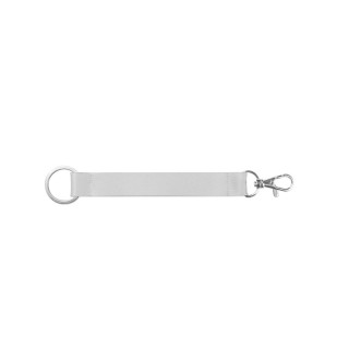 CRAWLEY. SET Lanyard SUBLIMATION Short II DUO (20 mm) mit Ø 32 mm Ring und 20 mm Karabinerhaken, 301 - weiß