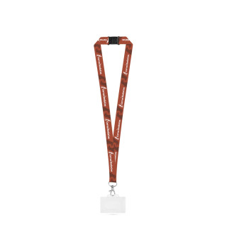 CARLISLE. Lanyard-Set SUBLIMATION Long II (20 mm) mit 20 mm Karabinerhaken, Sicherheitsverschluss und stabilem Ausweis-/Kartenhalter 91 x 68 mm, 301 - weiß