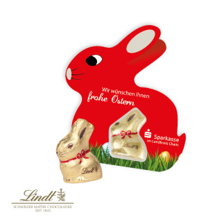 Schokokarte "Hase", Lindt Goldhase