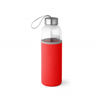 RAISE. Glas und Edelstahl Sportflasche 520 mL, rot