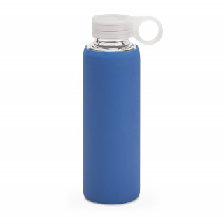 DHABI. Sportflasche aus Borosilikatglas 380 mL, blau