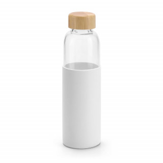 DAKAR. Flasche aus Bambus und Borosilikatglas 600 ml, weiß