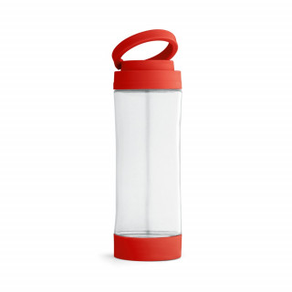 QUINTANA. Sportflasche aus Glas 390 ml, rot