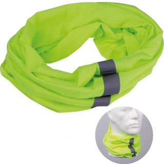 Bandana Loop Schal mit Reflektorstreifen, gelb