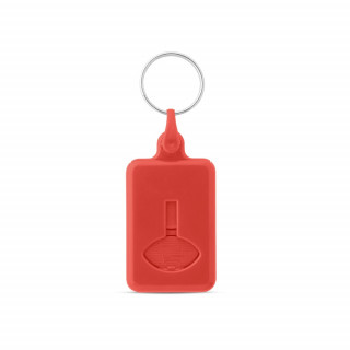 BUS. Schlüsselanhänger mit Einkaufschip, rot