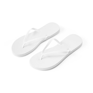 BALI S / M. Flip-Flops mit vollständig veredelbaren Sublimationssohlen, weiß