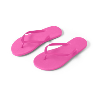 MAUPITI L / XL. Bequeme Flip-Flops mit PE-Sohle und PVC-Riemen, rosa
