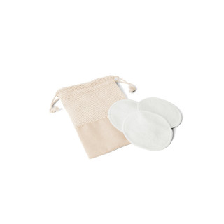ELISE. Set mit 3 waschbaren und wiederverwendbaren Gesichtsreinigungspads, natur