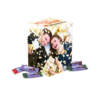 Adventskalender "Cube XL" mit Milka Schokotäfelchen