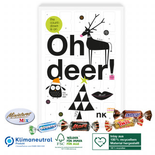 Adventskalender Mars® Miniatures® Mix, Inlay aus 100% recyceltem Material