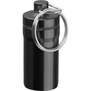 Schlüsselanhänger Döschen Edelstahl ALICE, schwarz