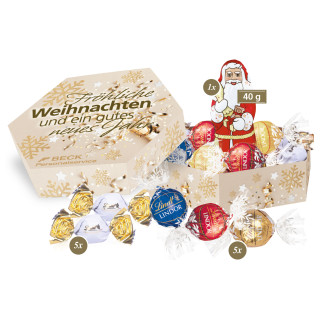 Süße Präsentbox "Maxi", Lindt Lindor Pralinés und Nikolaus