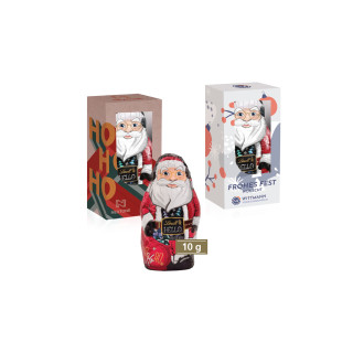 Werbekartonage mit Lindt HELLO XMAS Santa, 10 g