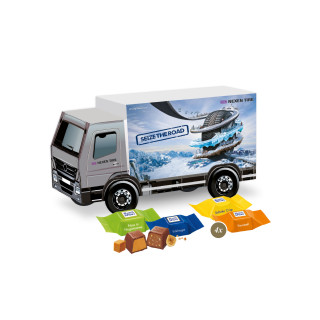 3D-Präsent mit 4 Ritter SPORT Schokowürfel - LKW