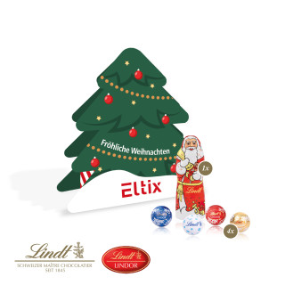 Präsent "Tannenbaum", Lindt Minis und Nikolaus